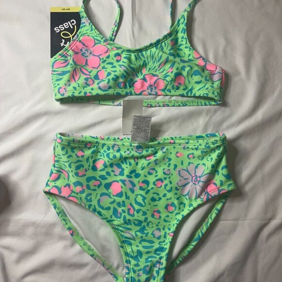 art class Other - Art class for Girls Floral Green Bikini Set M (8) - Swimwear with tropical print